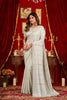 Lovely White Prada Silk Saree with Heavy Beads Work for Women