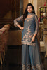 Elegant Grey Designer Palazzo Suit with Embroidered Beads Work and Dupatta for Women