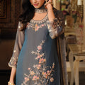 Elegant Grey Designer Palazzo Suit with Embroidered Beads Work and Dupatta for Women