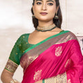 Radiant Rani Pink Soft Silk Woven Designer Saree
