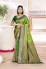 Lustrous Parrot Green Soft Silk Woven Designer Saree for Women