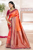 Premium Orange Soft Silk Woven Designer Saree for Women