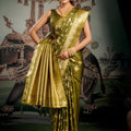 Regal Olive Green Premium Soft Silk Weaving Designer Saree for Women