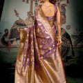 Majestic Purple Premium Soft Silk Weaving Designer Saree for Women