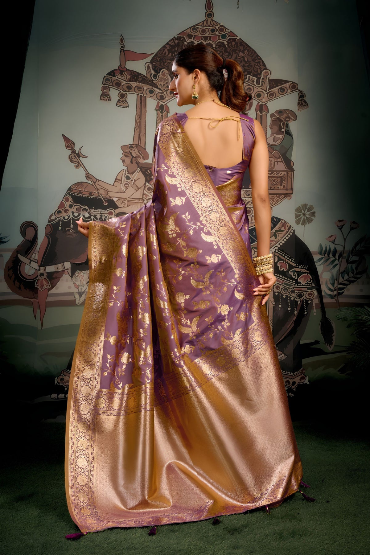 Majestic Purple Premium Soft Silk Weaving Designer Saree for Women