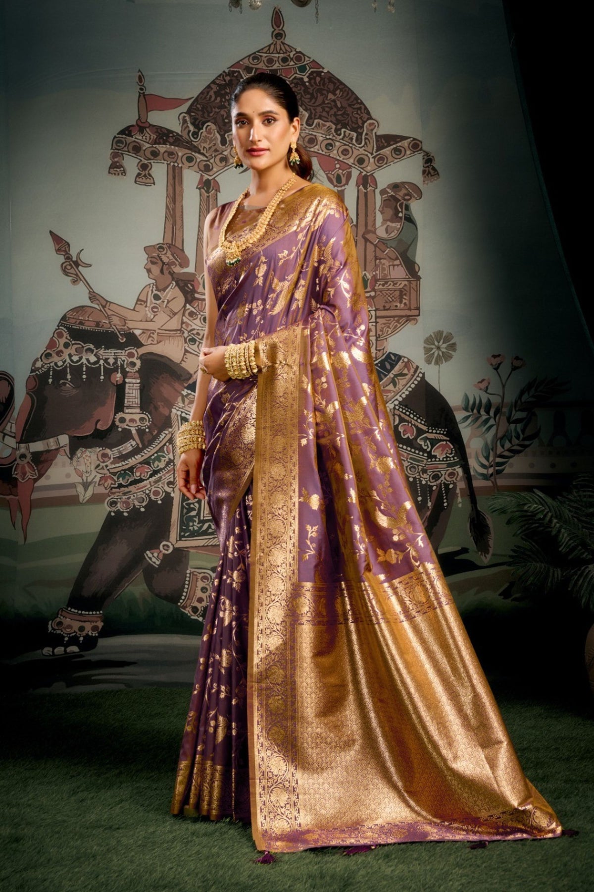 Majestic Purple Premium Soft Silk Weaving Designer Saree for Women