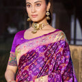 Royal Purple Soft Silk Saree with Weaving Work for Women