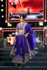 Glorious Purple Vichitra Silk Designer Lehenga Choli with Embroidery Work and Matching Dupatta