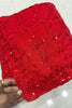 Premium Red NC Moss Saree Sequin Embroidery Work for Women