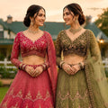 Royal Rani Pink Designer Lehenga Choli with Heavy Embroidery Work and Soft Net Dupatta