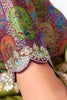 Olive Green Georgette Saree with Embroidered Lace Border
