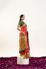 Traditional Red Patola Silk Saree Gold Zari Festive Wear Saree
