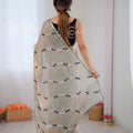 Elegant Grey Fendy Satin Embroidered Saree Black Blouse Piece for Party Wear