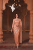Lovely Peach Banarasi Silk Woven Designer Hand Work Saree for Women