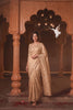 Premium Beige Banarasi Silk Woven Designer Hand Work Saree for Women