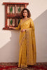 Vibrant Mustard Yellow Banarasi Silk Woven Designer Hand Work Saree for Women
