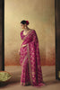 Stunning Purple Pure Georgette Saree Weaving Work Embroidered Border for Women