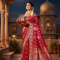 Beautiful Rani Pink Soft Silk Zari Weaving Work Designer Saree for Women