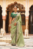 Graceful Pista Green Soft Tissue Saree with Embroidery Work for Women