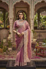 Lovely Mauve Silk Saree Heavy Embroidery Work for Women