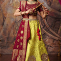 Radiant Yellow Brocade Silk Designer Lehenga Choli with Gold Zari Weaving Work