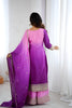 Stylish Purple Shaded Chinon Silk Embroidered Suit Set with Dupatta for Women