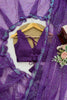 Lovely Purple Heavy Soft Net Saree with Thread and Sequin Embroidery Work for Women