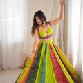 Elegant Multicolor Rayon Digital Printed Designer Lehenga Choli with Flared Skirt for Women