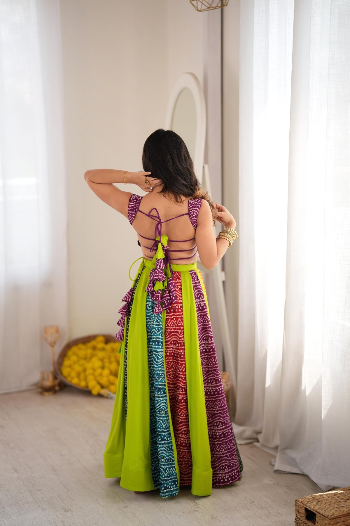 Elegant Multicolor Rayon Digital Printed Designer Lehenga Choli with Flared Skirt for Women