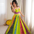 Elegant Multicolor Rayon Digital Printed Designer Lehenga Choli with Flared Skirt for Women