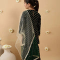 Elegant Black Embroidered Girls Salwar Suit with Dupatta