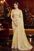 Radiant Yellow Fancy Tissue Organza Net Sequin Embroidery Work Saree for Women