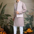 Awesome Lavender Kurta & Koti for Men - Mangaldeep NX