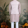 Awesome Lavender Kurta & Koti for Men - Mangaldeep NX