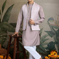 Awesome Lavender Kurta & Koti for Men - Mangaldeep NX