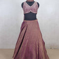 Awesome Maroon Silk Lehenga Choli with Intricate Embroidery - Mangaldeep NX