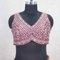 Awesome Maroon Silk Lehenga Choli with Intricate Embroidery - Mangaldeep NX