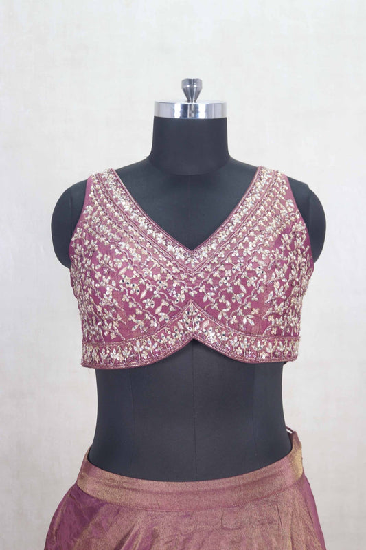 Awesome Maroon Silk Lehenga Choli with Intricate Embroidery - Mangaldeep NX