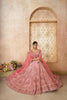 Baby Pink Embroidered Bridal Lehenga Choli Set with Net Dupatta - Mangaldeep NX