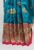 Beautiful Peacock Blue Banarasi Silk Saree - Mangaldeep NX