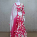 Beautiful Pink Floral Lehenga Choli with Dupatta - Mangaldeep NX