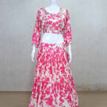 Beautiful Pink Floral Lehenga Choli with Dupatta - Mangaldeep NX