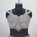 Beautiful Teal Blue Embroidered Lehenga Choli - Mangaldeep NX