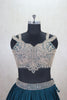 Beautiful Teal Blue Embroidered Lehenga Choli - Mangaldeep NX