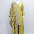 Beautiful Yellow Bandhani Sharara Suit with Floral Dupatta - Mangaldeep NX