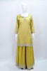 Beautiful Yellow Bandhani Sharara Suit with Floral Dupatta - Mangaldeep NX