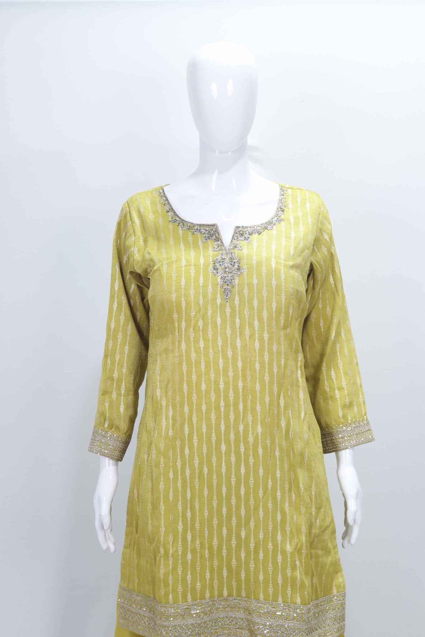 Beautiful Yellow Bandhani Sharara Suit with Floral Dupatta - Mangaldeep NX