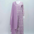 Beautifull Lavender Color Floral Embroidered Anarkali Suit With Dupatta - Mangaldeep NX