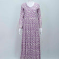 Beautifull Lavender Color Floral Embroidered Anarkali Suit With Dupatta - Mangaldeep NX