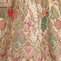 Beige and Pink Bridal Lehenga Choli with Heavy Embroidery and Zari Work - Mangaldeep NX